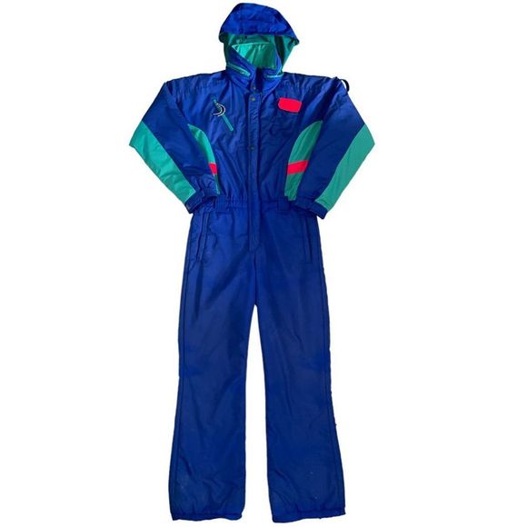 Obermeyer Other - Vintage Obermeyer Sport Chaser Ski Suit 80s Blue, Red & Teal Men’s Medium